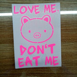 The Pink Pigs Sticker/Bumper Sticker Pink Vegan Vinyl Stickers for Your Car or WHEREVER!  Spread KINDNESS!