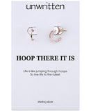 The Pink Pigs Unwritten "Hoop There it Is" Textured Rose Gold Hoop Earrings