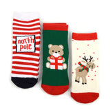 Toddler 3Pk Christmas Socks, so CUTE!  Help rescued animals!