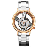 Treble Clef Music Lover's Watch, Stainless Steel Exhibition Case, Perfect Gift!