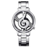 Treble Clef Music Lover's Watch, Stainless Steel Exhibition Case, Perfect Gift! - The Pink Pigs, A Compassionate Boutique