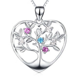 Tree of Life in a Heart Sterling Silver Pendant with Necklace