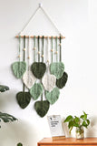 Macrame Leaf Bead Wall Hanging-Handmade, Super Cute!