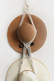 Trendsi Beige / One Size Macrame Double Hat Hanger