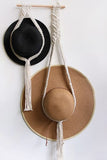 Trendsi Beige / One Size Macrame Double Hat Hanger