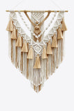 Trendsi Camel / One Size Two-Tone Macrame Wall Hanging