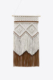 Trendsi Chestnut / One Size Two-Tone Handmade Macrame Wall Hanging