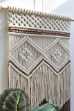 Trendsi Chestnut / One Size Two-Tone Handmade Macrame Wall Hanging