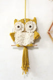 Trendsi Hand-Woven Tassel Owl Macrame Wall Hanging