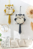 Trendsi Hand-Woven Tassel Owl Macrame Wall Hanging