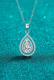 Trendsi moissanite necklace teardrop 14K Gold 1 Carat Moissanite Teardrop Pendant Necklace Sterling SIlver