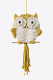 Trendsi Sherbet / One Size Hand-Woven Tassel Owl Macrame Wall Hanging