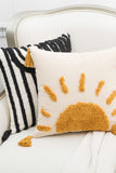 Trendsi Sun Graphic Tassel Decorative Throw Pillow Case