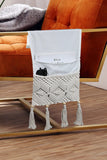 Trendsi White/Ceram / One Size Macrame Sofa Armrest Magazine Holder