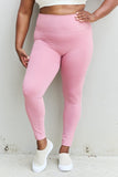 Trendsi Zenana Fit For You Full Size High Waist Active Leggings in Light Rose