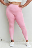 Trendsi Zenana Fit For You Full Size High Waist Active Leggings in Light Rose