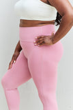 Trendsi Zenana Fit For You Full Size High Waist Active Leggings in Light Rose