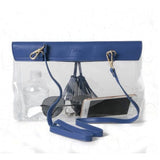 Tundra Handbags and Clutches Blue FL Gator Vegan Leather Stadium Clear Crossbody Bag