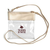 Tundra Handbags and Clutches Texas State Gameday Clear Crossbody Handbag - 7.5"w x 8"h