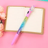 Lighted Unicorn Pen with Glitter Rainbow Colors