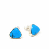 UPA Misc Sterling Silver Earrings, Triangle with Turquoise