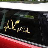 Vegan Lifeline Vinyl Car Bumper Stickers or Decal in Various Colors--Spread the message of compassion! - The Pink Pigs, A Compassionate Boutique