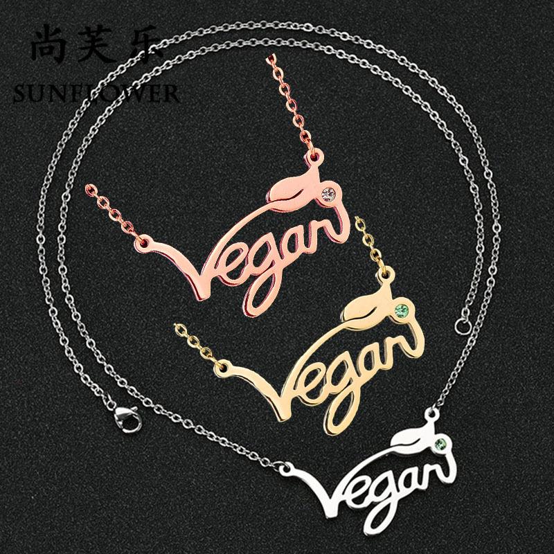 Vegan Stainless Steel Necklace & Ring in Silver, Gold and Rose Gold Tone, Great Gift! Great MESSAGE! - The Pink Pigs, A Compassionate Boutique