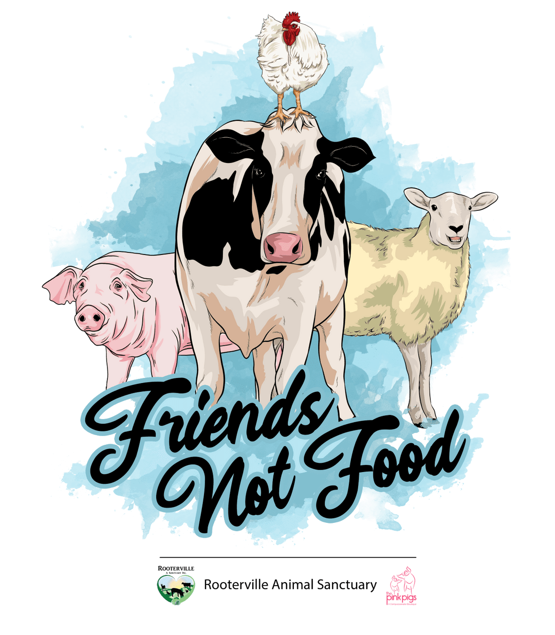 Vistaprint Apparel S / White Friends not Food T Shirt,*