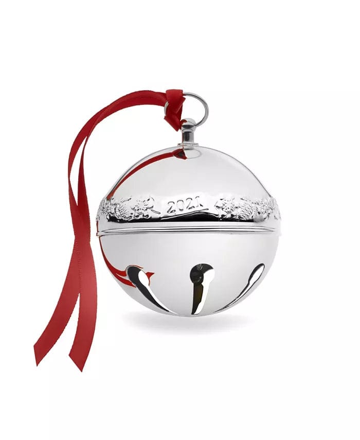 Wallace Macy's Sleigh Bell SIlver Plated Wallace Silver Plated 2021 Sleigh Bell Ornament Keepsake