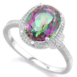Wholesale Kings Fine Fashion Jewelry-Ring 7 Splash of Colors!  2.6ctw Mystic Topaz & Diamond in 925 Sterling Silver Ring