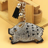 Wild Boar Keychain-Super Sparkly PVC Leather with Tassel CUTE!